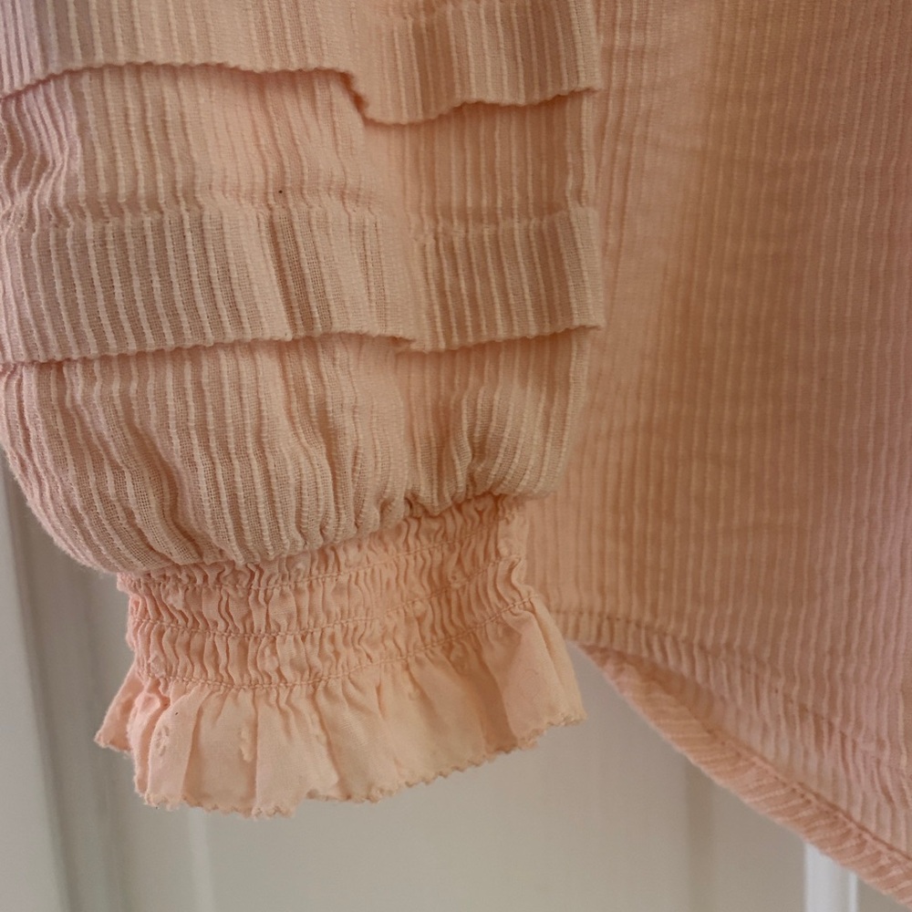 Quince Pink Ruffled Blouse - Picture 6 of 9